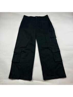 Wild Fable Charcoal Canvas Wide Leg Cargo Pant M